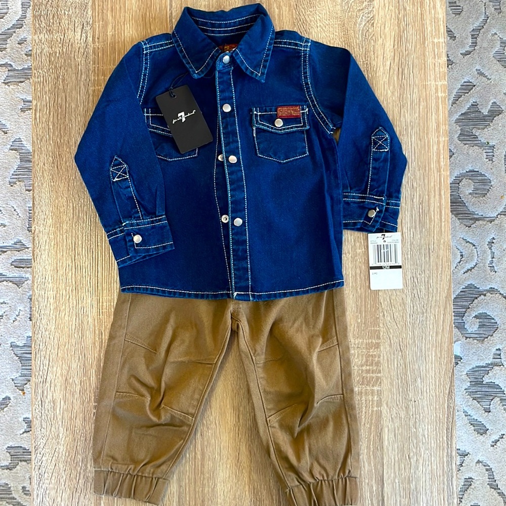 7 For All Mankind Boys Denim Outfit NWT